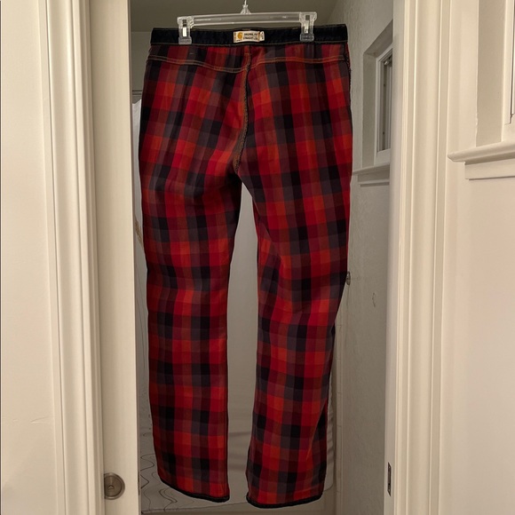 CARHARTT Tall 32” Inseam, 10” High Waist Flannel♨️ Lined Jeans - Picture 11 of 16